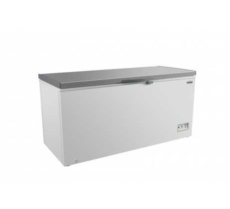 Congélateur bahut couvercle en inox 562 l