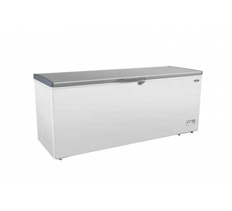 Congélateur bahut couvercle en inox 650 l