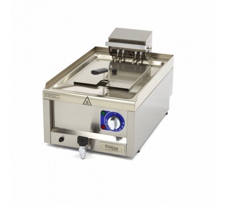 Friteuse - 10 L - 1 panier - avec robinet de...