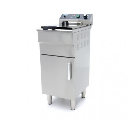Friteuse - 16 L - 1 panier - avec robinet de...