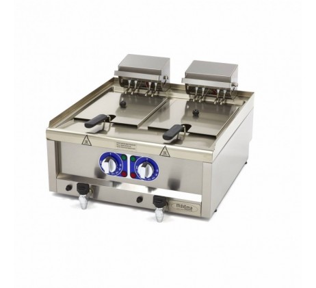 Friteuse - 2 x 10 L - 2 paniers - avec robinet...