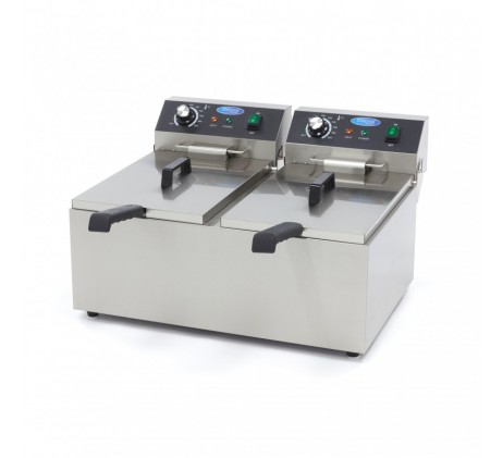 Friteuse - 2 x 11 L - 2 paniers - jusqu'à 2,8...