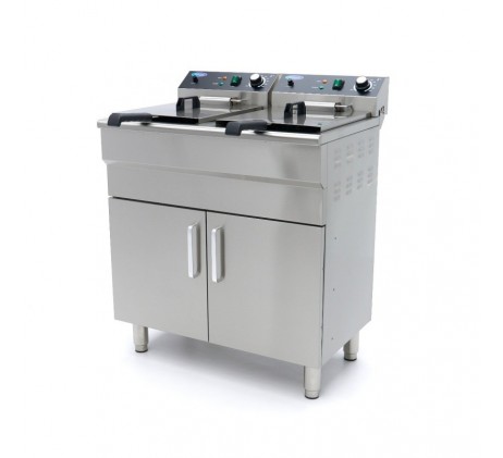 Friteuse - 2 x 16 L - 2 paniers - avec robinet...