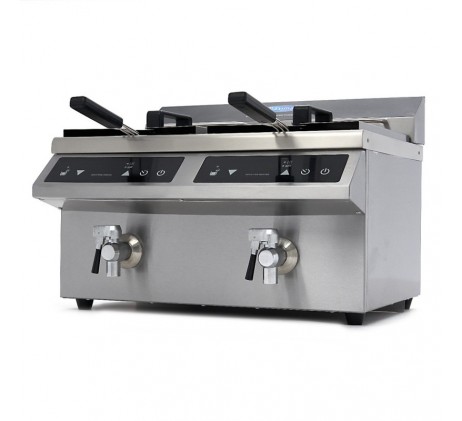 Friteuse - 2 x 8 L - 2 paniers - induction -...