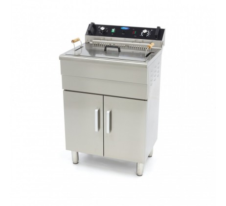 Friteuse - 30 L - 1 panier - avec robinet de...