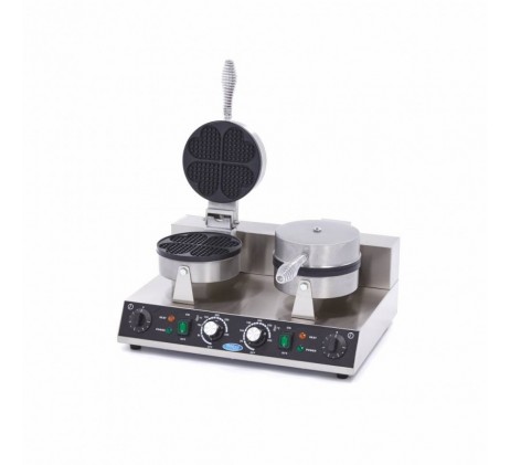 Gaufrier - 8 gaufres - coeurs - double