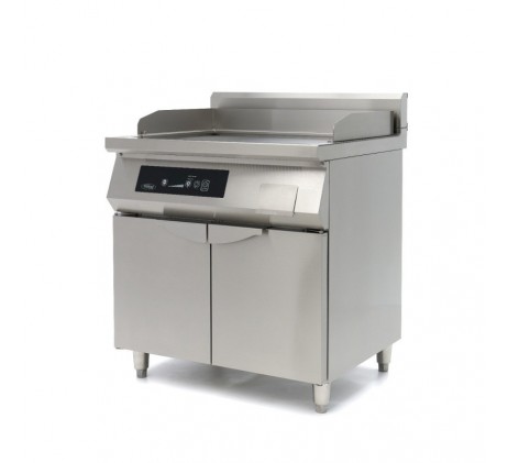 Plancha à induction 700 - lisse et rainurée -...
