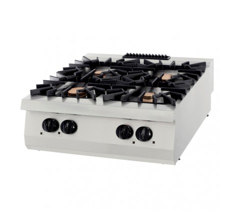 Premium cuisinière - 4 brûleurs - unité double...