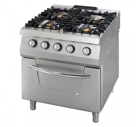 Premium cuisinière - 4 brûleurs - unité double...