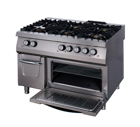 Premium cuisinière - 6 brûleurs - unité triple...