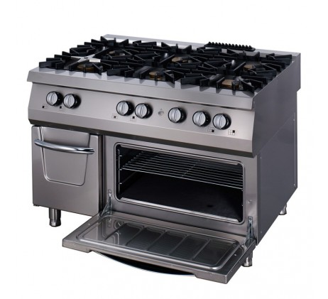 Premium cuisinière - 6 brûleurs - unité triple...