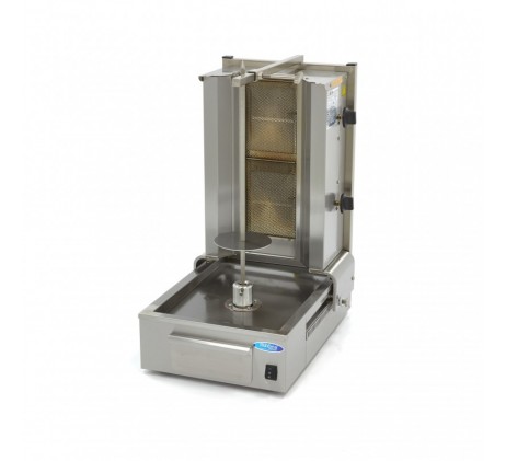 Kebab grill - 2 brûleurs - 20 kg de viande - gaz