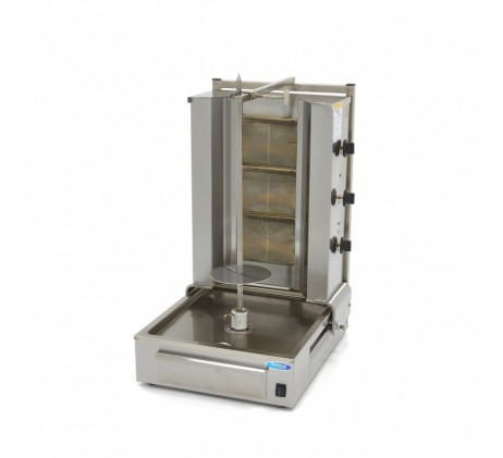 Kebab grill - 3 brûleurs - 40 kg de viande - gaz