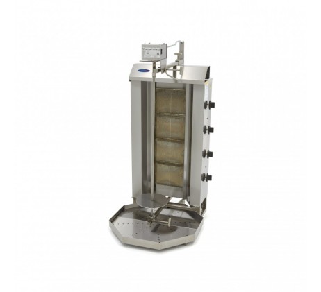 Kebab grill - 4 brûleurs - 50 kg de viande - gaz