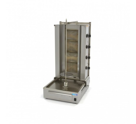 Kebab grill - 4 brûleurs - 70 kg de viande - gaz