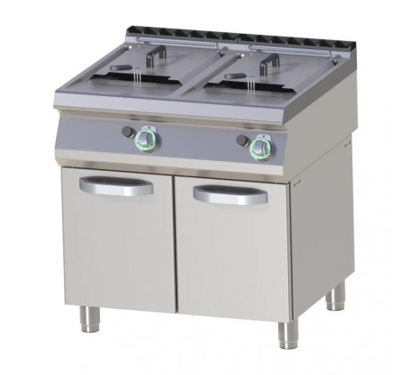 Friteuse à gaz 2x 17l avec soubassement | RM -...
