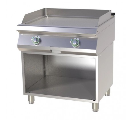 Plaque de cuisson lisse chromée avec...