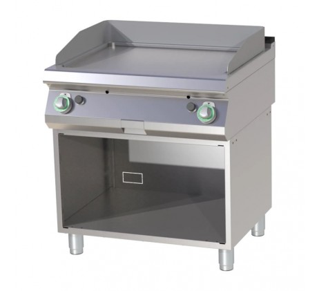 Plaque de cuisson lisse chromée avec...