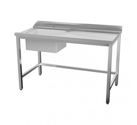 Table d'entrée 140x75x85 droite avec évier...