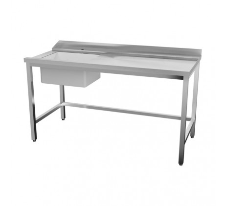 Table d'entrée 160x75x85 droite avec évier...
