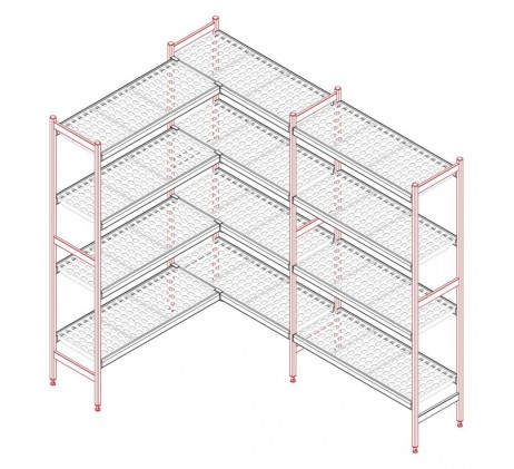 Crémaillère centrale 1700x577 mm | RM - Stojina...