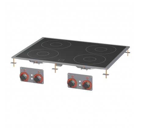 Fourneau vitrocéramique drop-in électrique 4x...
