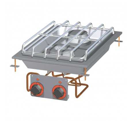 Fourneau drop-in à gaz 2x brûleur | RM GASTRO -...