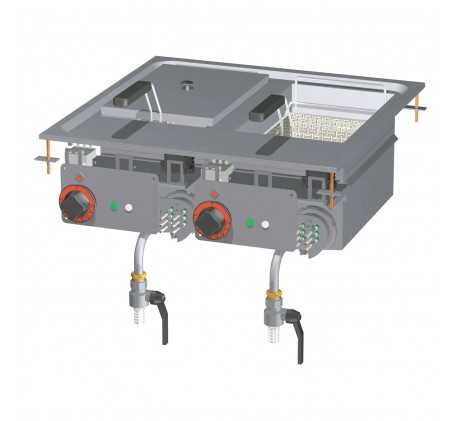Friteuse drop-in électrique double 0,66 kW/l,...