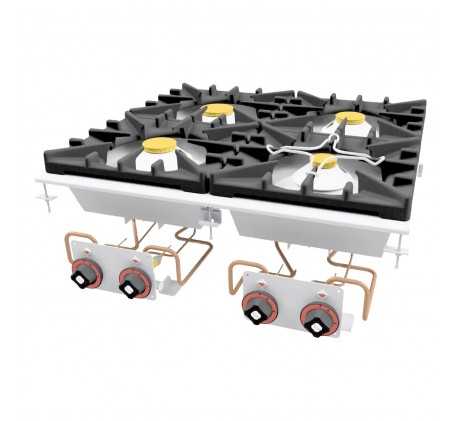 Fourneau à gaz 4 feux | RM GASTRO - PCD-88G -...