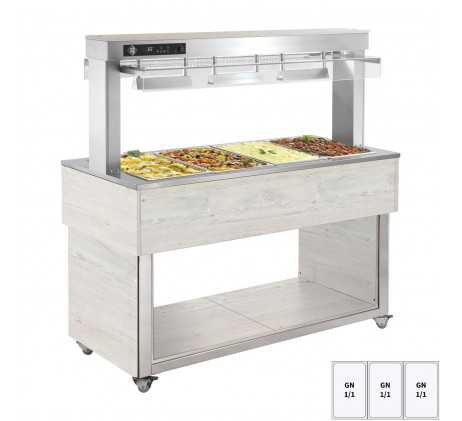 Buffet chauffé, à eau GN 3-1/1 Hemlock | RM...