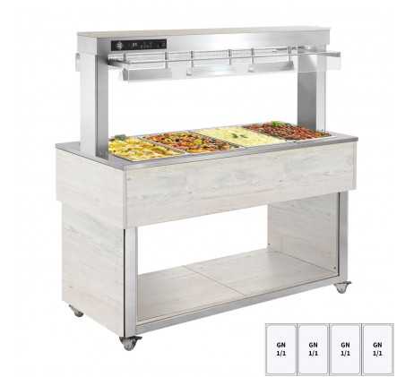 Buffet chauffé, à eau GN 4-1/1 Hemlock | RM...