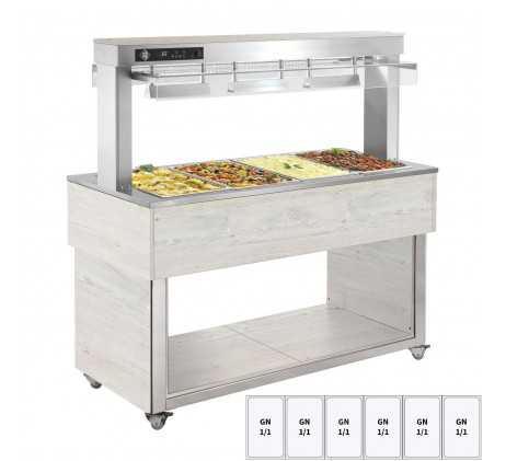 Buffet chauffé, à eau GN 6-1/1 Hemlock | RM...