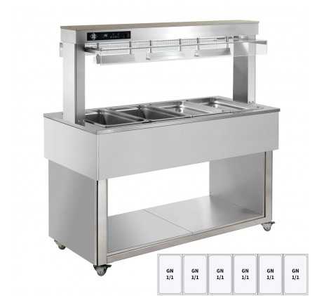 Buffet chauffé, à eau GN 6-1/1 RAL | RM GASTRO...