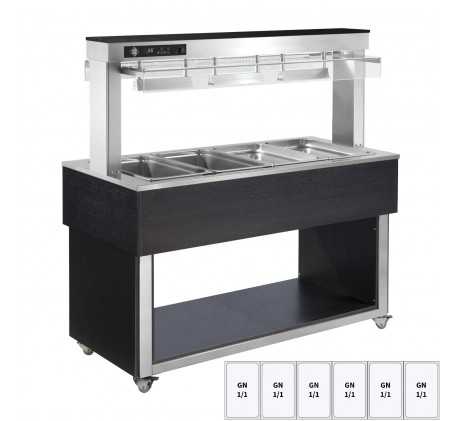 Buffet chauffé, à eau GN 6-1/1 Wenge | RM...