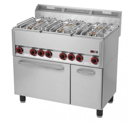 Fourneau combiné avec four à air chaud élec GN...