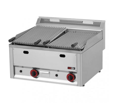 Grill pierre de lave à gaz double 2x 31x48 sans...