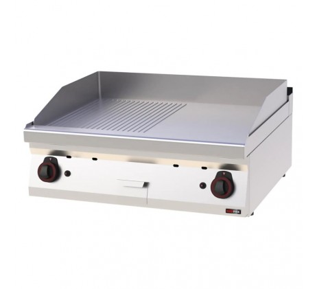 Plaque de cuisson 80x51 à gaz chromée combinée...
