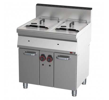 Friteuse double à gaz 0,8 kW/l, 15+15 l avec...