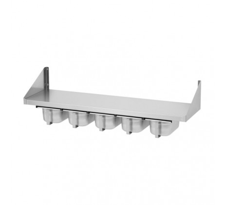 Étagère avec pots à épices 5x GN 1/4 | REDFOX -...