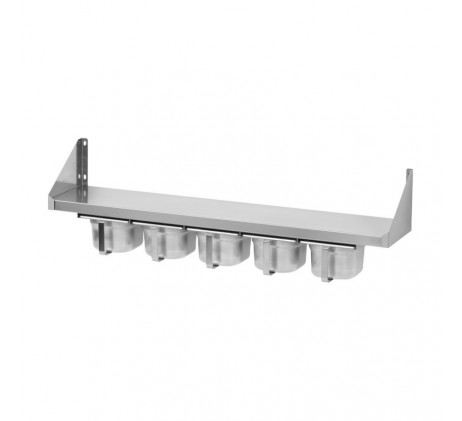 Étagère avec pots à épices 5x GN 1/6 | REDFOX -...