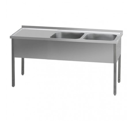 Table de lavage 160x60x90 - 2x évier 40x50x30...