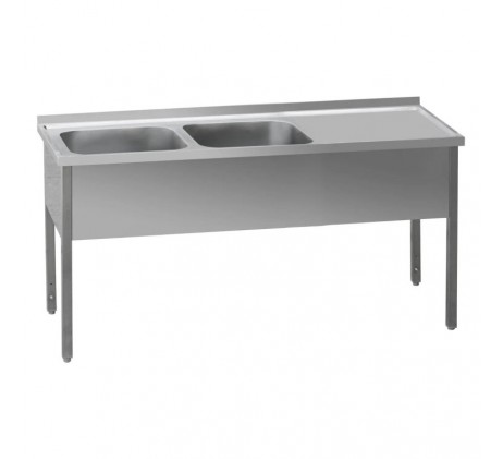 Table de lavage 210x60x90 - 2x évier 60x50x30...