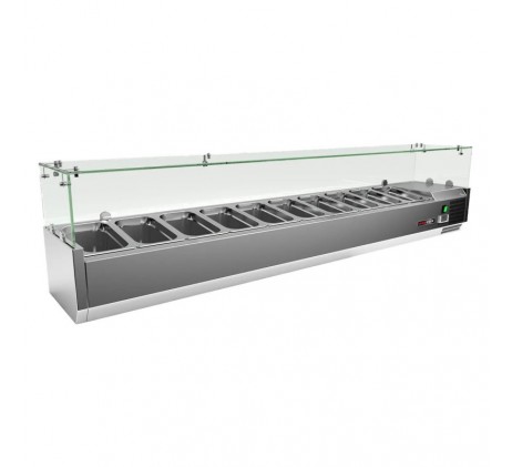 Vitrine refrigerée de comptoir 10 x GN 1/4 |...