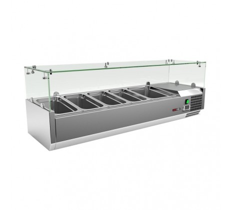 Vitrine refrigerée de comptoir 1x GN 1/2 + 4x...