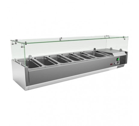 Vitrine refrigerée de comptoir 1x GN 1/2 + 5x...