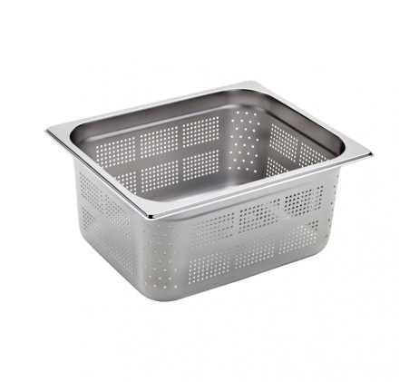 Bac gastronorme perforé GN 1/2 - 150 en inox |...
