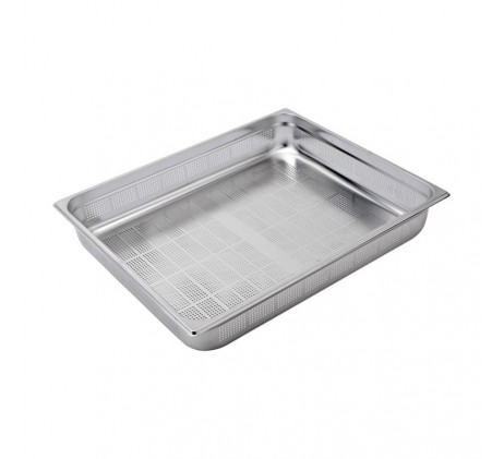Bac gastronorme perforé GN 2/1 - 100 en inox |...