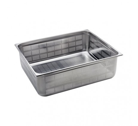 Bac gastronorme perforé GN 2/1 - 200 en inox |...