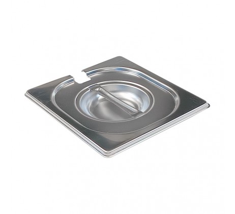 Couvercle GN 1/6 ouverture pour louche inox |...