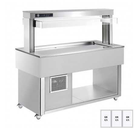Buffet à froid positif GN 3-1/1 - 30 mm, RAL |...